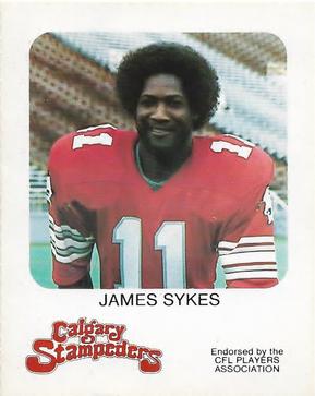 1981 Red Rooster Calgary Stampeders #NNO James Sykes Front