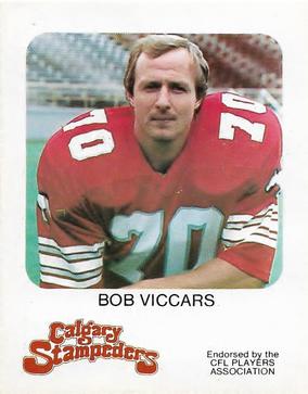 1981 Red Rooster Calgary Stampeders #NNO Bob Viccars Front