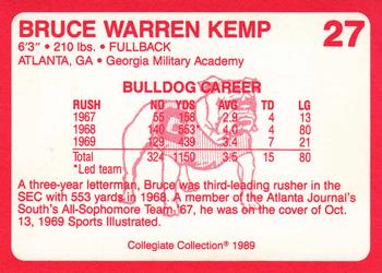 1989 Collegiate Collection Georgia Bulldogs (200) #27 Bruce Kemp Back