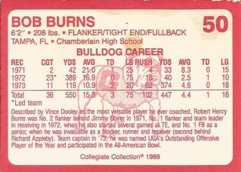 1989 Collegiate Collection Georgia Bulldogs (200) #50 Bob Burns Back