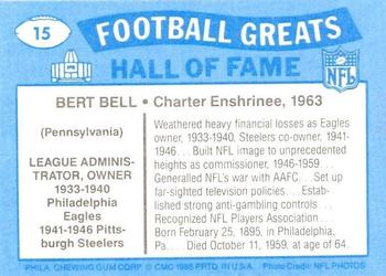 1988 Swell Greats #15 Bert Bell Back