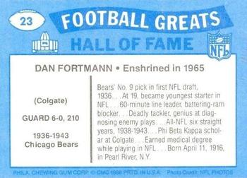 1988 Swell Greats #23 Dan Fortmann Back