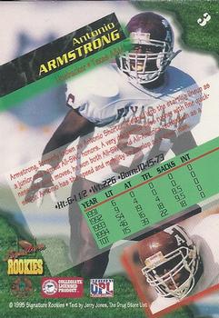 1995 Signature Rookies  - Autographs International #3 Antonio Armstrong Back