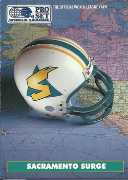 1991 Pro Set - WL Helmet Collectibles (WLAF Helmets) #9 Sacramento Surge Front