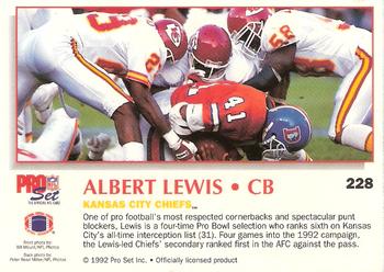 1992 Pro Set Power #228 Albert Lewis Back
