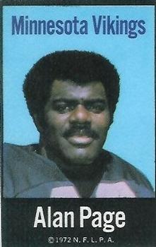 1972 NFLPA Fabric Cards #NNO Alan Page Front