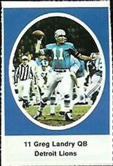 1972 Sunoco Stamps #NNO Greg Landry Front