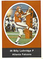 1972 Sunoco Stamps #NNO Billy Lothridge Front