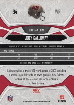 2008 Donruss Gridiron Gear #94 Joey Galloway Back