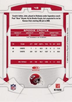 2008 Leaf Rookies & Stars Longevity #48 Brodie Croyle Back