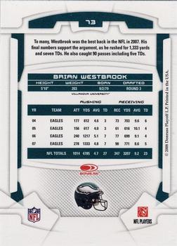 2008 Leaf Rookies & Stars Longevity #73 Brian Westbrook Back