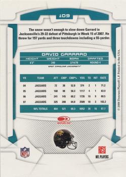 2008 Leaf Rookies & Stars Longevity #109 David Garrard Back