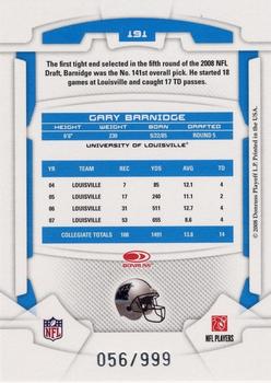 2008 Leaf Rookies & Stars Longevity #191 Gary Barnidge Back