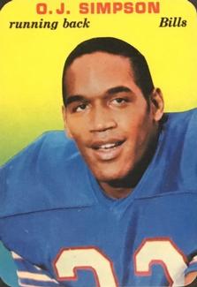1970 Topps - Glossy #22 O.J. Simpson  Front