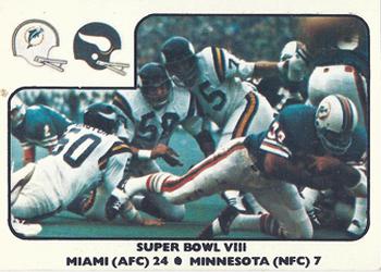 1977 Fleer Team Action #64 Super Bowl VIII Front