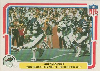 1980 Fleer Team Action #5 You Block for Me, I'll Block for You Front