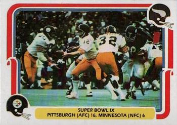 1980 Fleer Team Action #65 Super Bowl IX Front