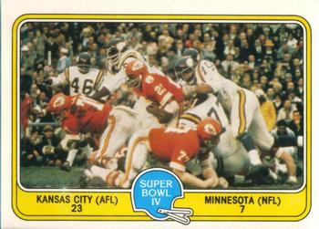 1981 Fleer Team Action #60 Super Bowl IV Front