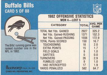 1983 Fleer Team Action #5 Moving to the Outside Back