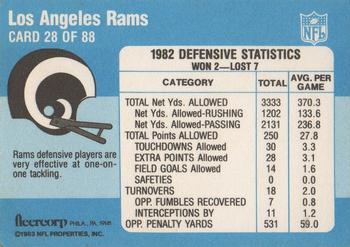 1983 Fleer Team Action #28 One-on-One Tackle Back
