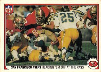 1983 Fleer Team Action #50 Heading 'em Off at the Pass Front