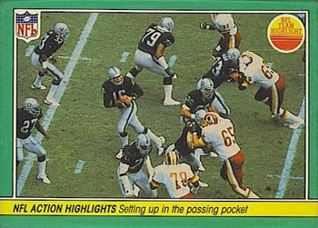 1984 Fleer Team Action #77 Setting Up in the Passing Pocket Front