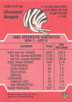 1984 Fleer Team Action #9 Skipping Through an Opening Back