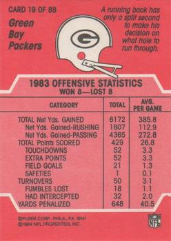 1984 Fleer Team Action #19 Waiting for the Hole to Open Back