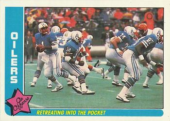 1985 Fleer Team Action #28 Retreating into the Pocket Front