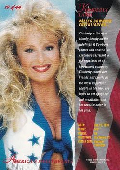 1993 Score Group Dallas Cowboy Cheerleaders  #19 Kimberly Land Back