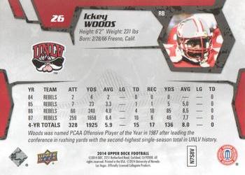 2014 Upper Deck #26 Ickey Woods Back