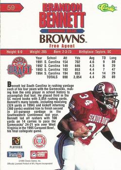 1995 Classic NFL Rookies #59 Brandon Bennett Back