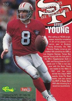 1995 Classic NFL Rookies #108 Steve Young Back