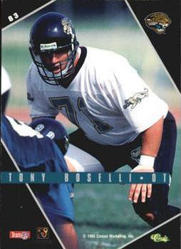1995 Classic Images Limited Live #83 Tony Boselli Back