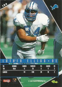 1995 Classic Images Limited Live #104 Luther Elliss Back