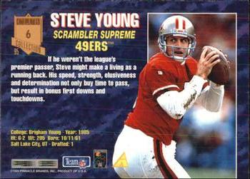 1995 Pinnacle Club Collection #6 Steve Young Back