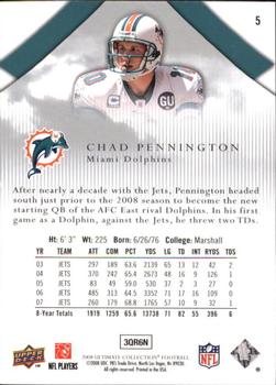 2008 Upper Deck Ultimate Collection #5 Chad Pennington Back