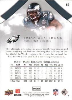 2008 Upper Deck Ultimate Collection #60 Brian Westbrook Back