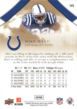 2008 Upper Deck Ultimate Collection #145 Mike Hart Back