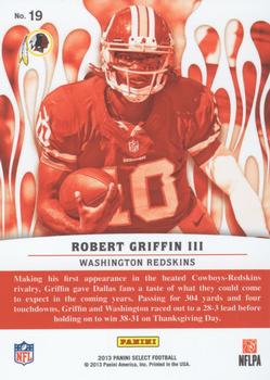 2013 Panini Select - Hot Stars Red #19 Robert Griffin III Back