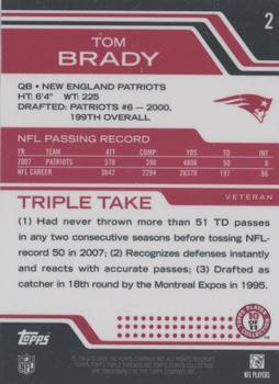 2008 Topps Triple Threads #2 Tom Brady Back