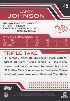 2008 Topps Triple Threads #45 Larry Johnson Back