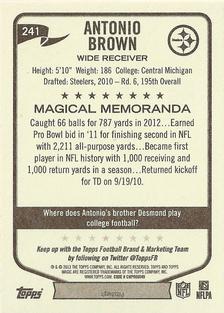 2013 Topps Magic - Mini #241 Antonio Brown Back