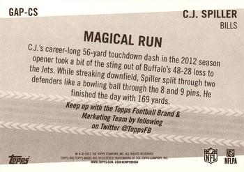 2013 Topps Magic - Ground & Pound #GAP-CS C.J. Spiller Back