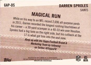 2013 Topps Magic - Ground & Pound #GAP-DS Darren Sproles Back