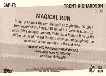 2013 Topps Magic - Ground & Pound #GAP-TR Trent Richardson Back