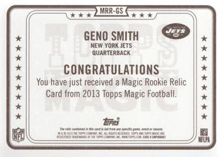 2013 Topps Magic - Rookie Relics #MRR-GS Geno Smith Back
