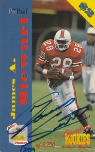 1995 Signature Rookies Auto-Phonex - Phone Card Autographs #16 James A. Stewart Front