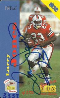 1995 Signature Rookies Auto-Phonex - Phone Card Autographs #33 Larry Jones Front