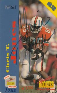 1995 Signature Rookies Auto-Phonex - Phone Card Autographs #37 Chris T. Jones Front